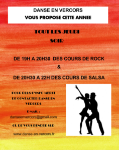 Cours de Rock Salsa à Lans en Vercors