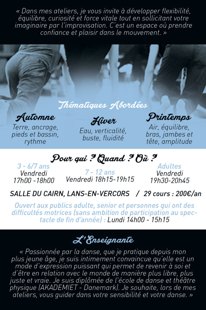 Cours de Mouvements Dansés